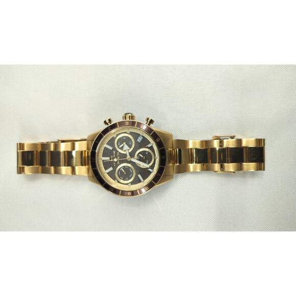 GLYCINE x INVICTA Men's Watch Quartz 5 Elements Gold - Picture 11 of 14